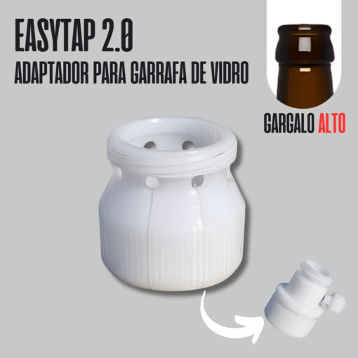 Adaptador garrafa de vidro