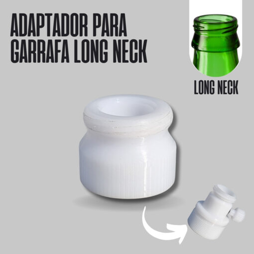 Adaptador garrafa de vidro