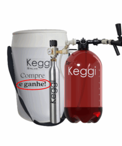 Chopeira 10 Litros PET Keggi ambar com cilindro de 0,6l e torneira Keggi