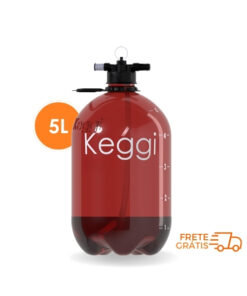 Barril de Chopp 5 Litros PET Keggi âmbar (+base)