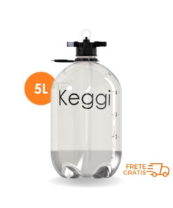 Barril de Chopp 5 Litros PET Keggi clear (+base)