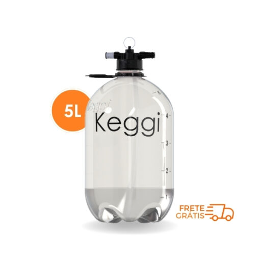 Barril de Chopp 5 Litros PET Keggi clear (+base)
