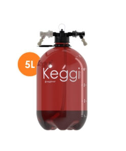 Barril de Chopp 5 Litros PET Keggi ambar +base +ball lock