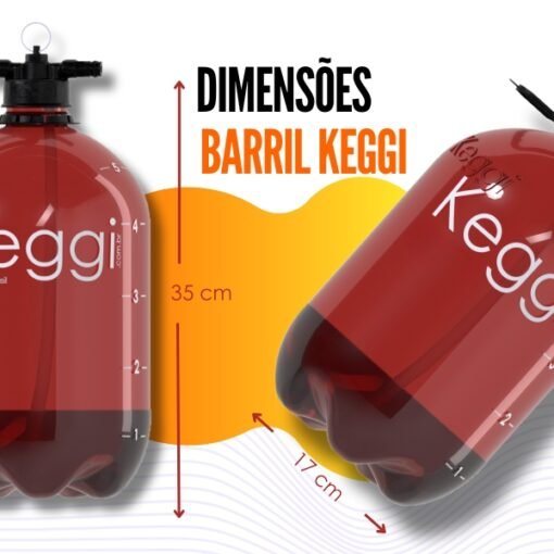 Barril de Cerveja Keggi Âmbar 5L com Base - Imagem 5