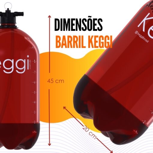 Barril de Cerveja Keggi Âmbar 10L com Base - Imagem 5
