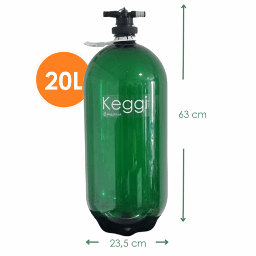 Barril PET Válvula S Verde 20 LITROS - Imagem 4