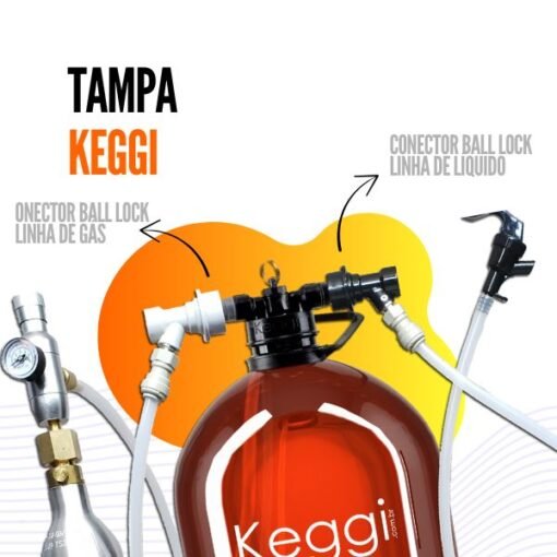 Tampa Keggi com engate Ball-lock e Válvula de alívio - Imagem 3