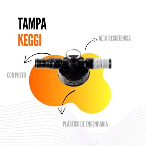 Tampa Keggi com engate Ball-lock e Válvula de alívio - Imagem 4