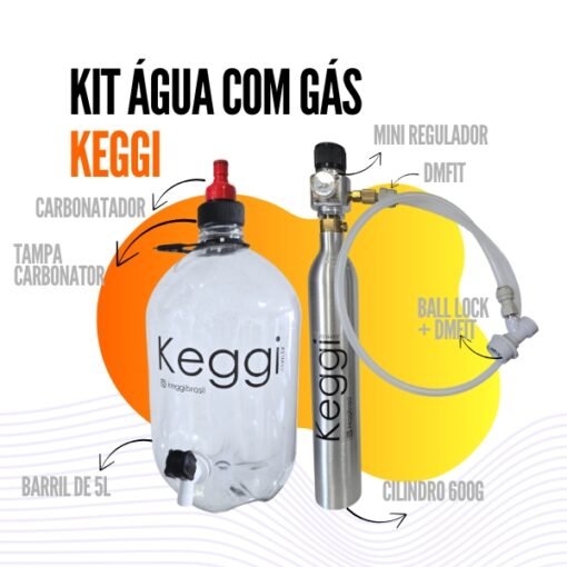 Kit água com gás cilindro 600g