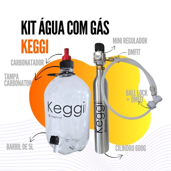 Kit água com gás cilindro 600g